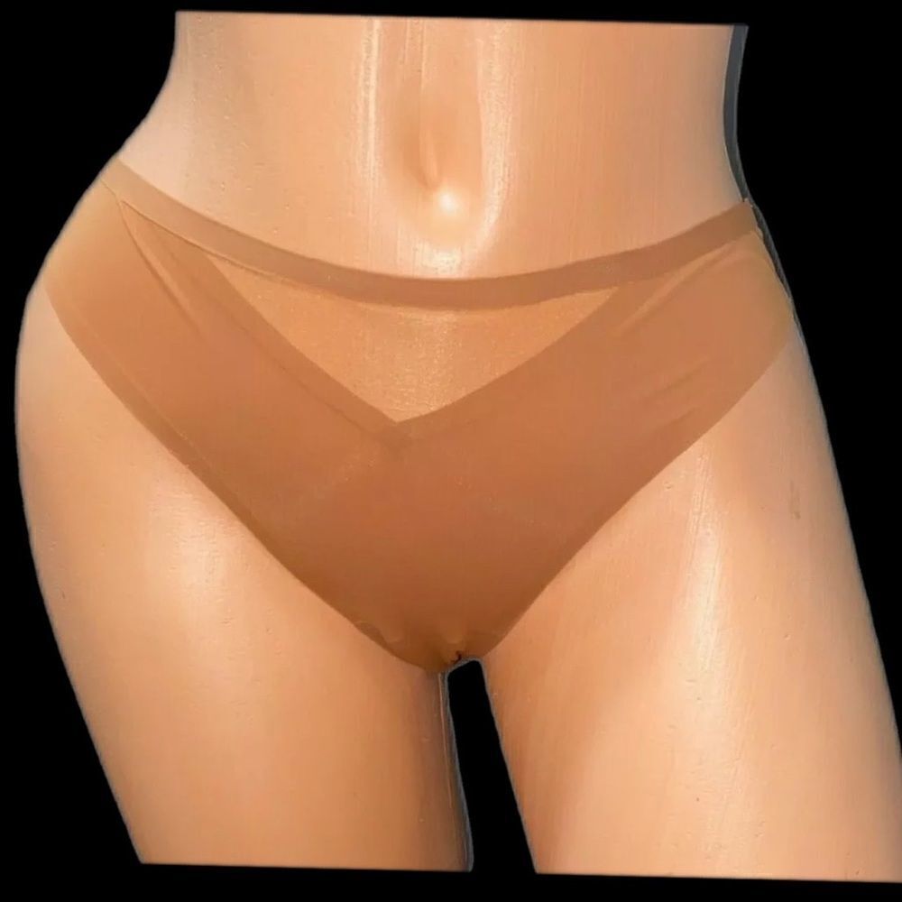 Victoria's Secret Very Sexy Illusions Mesh Detail Sexy Thong panty Caramel Kiss